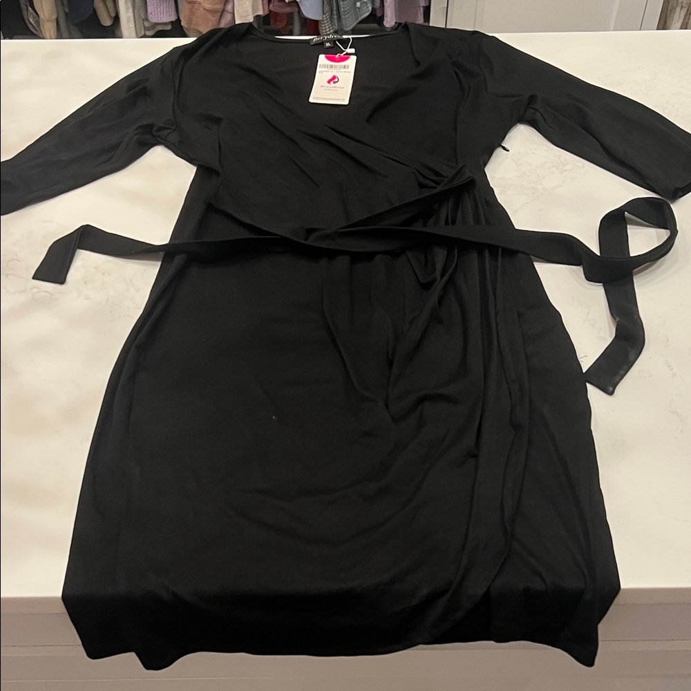 Elegant Black Asymmetrical Dress